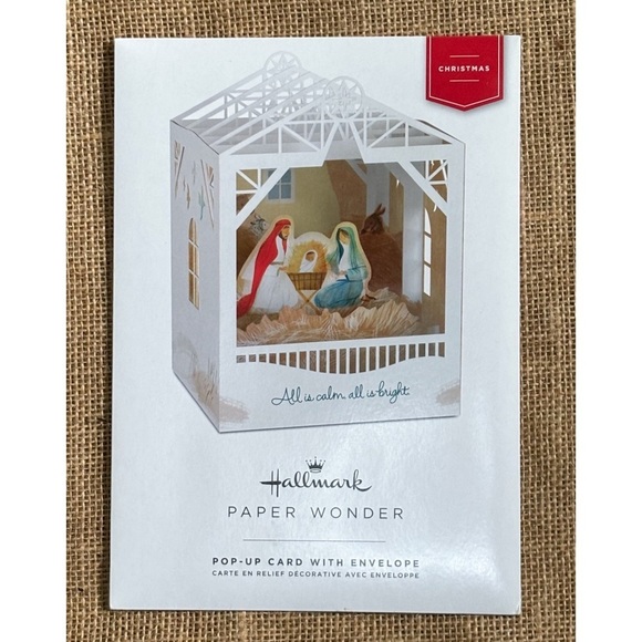 Hallmark Other - New Hallmark Paper Wonder Pop Up Card Nativity Scene Holy Family Christmas
